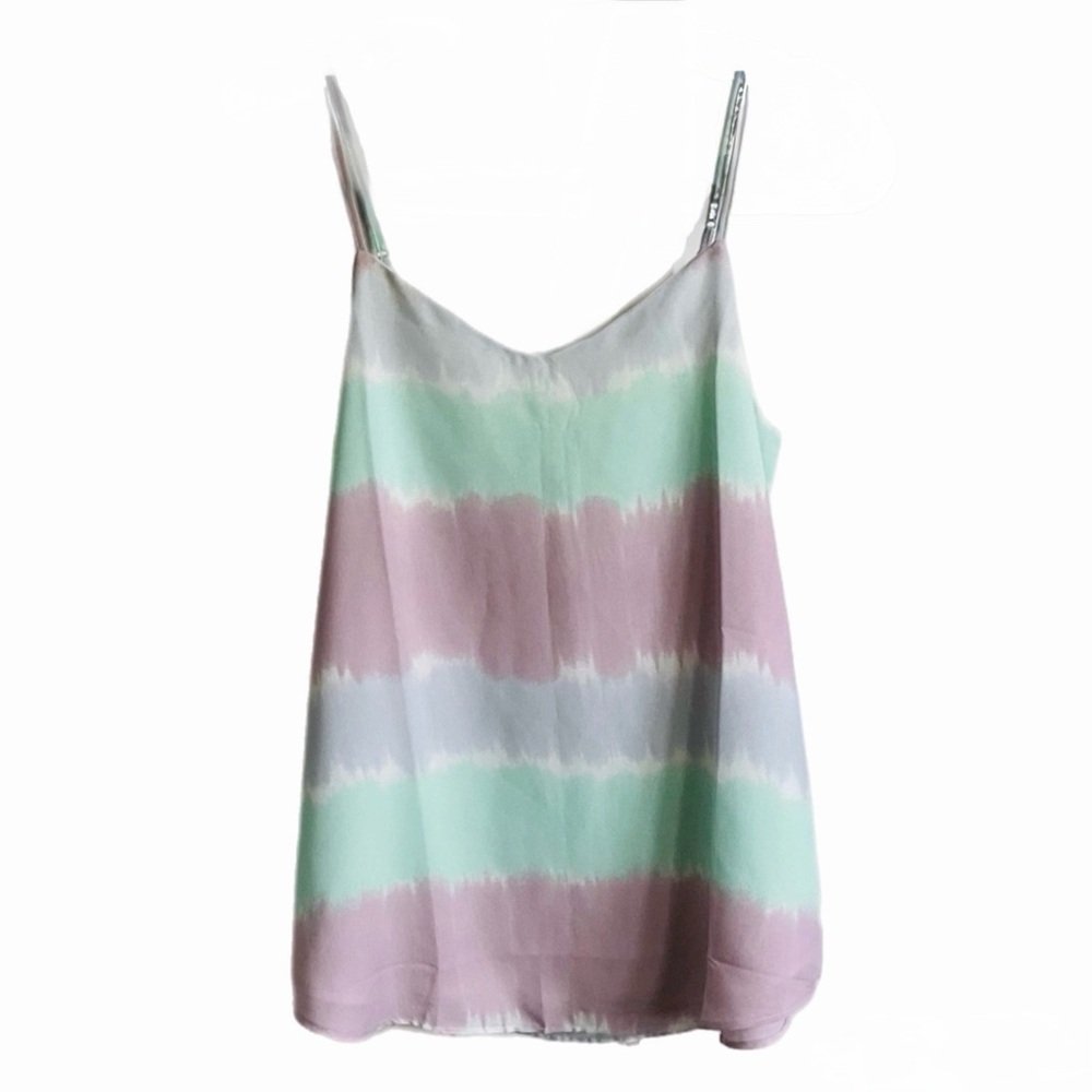 Pink Rose Mint and Pink Striped Camisole Size Small